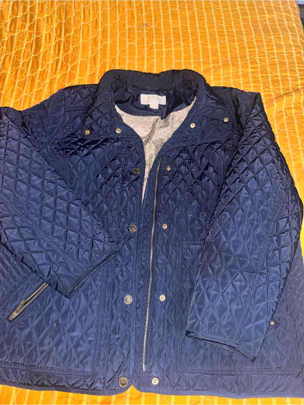 Michael Kors Navy Quilted Lightweight Jacket